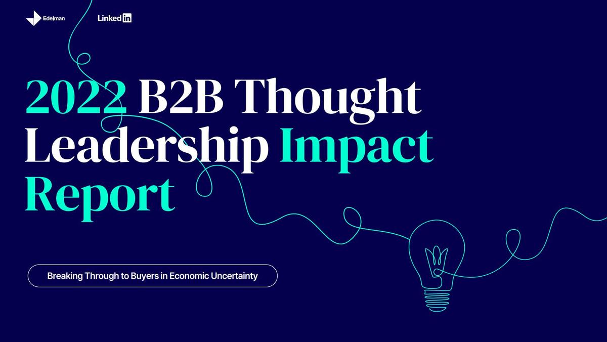 2022 B2B Thought Leadership Impact Report en inglés